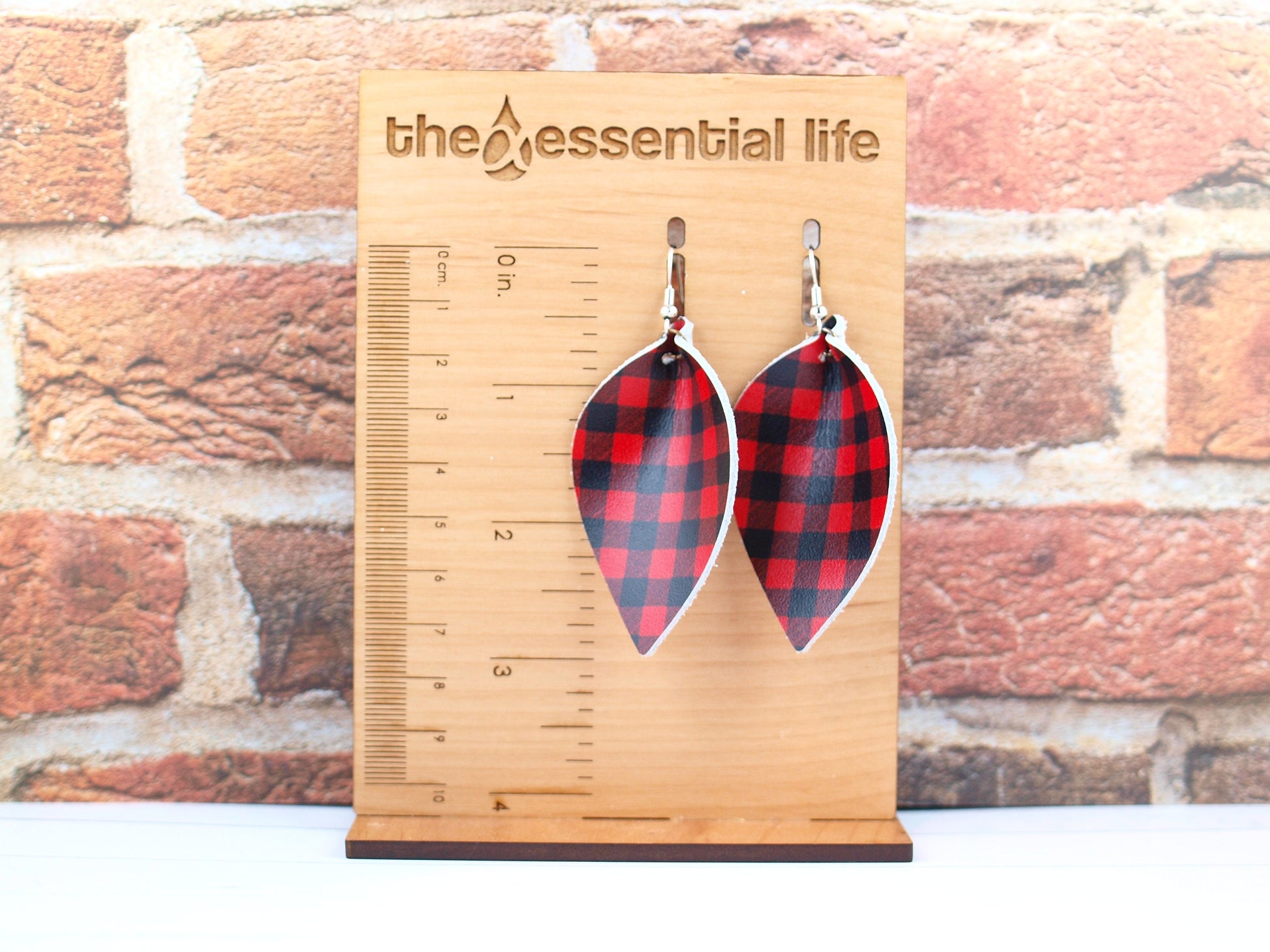 Buffalo Plaid Christmas Earrings, Buffalo Plaid Jewelry, Lumberjack Earrings, Gingham Earrings, Lumberjack Gifts for Women
