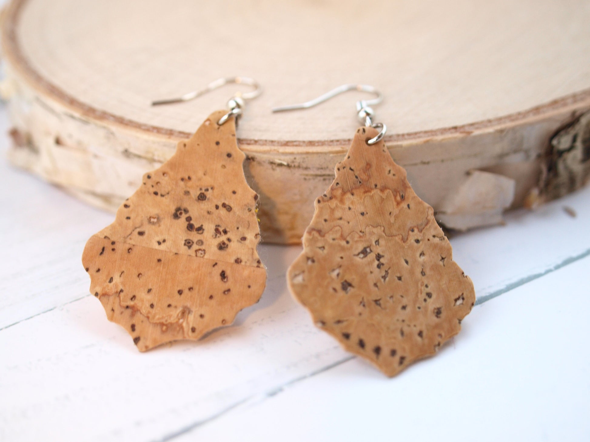 Cork Earrings for Women, Diffuser Jewelry, Boho Jewelry for Women, Birthday Gift for Her, Spring Gifts, Easter Gift for Mother
