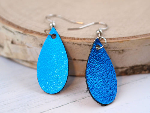 Blue Patriotic Earrings, Patriotic Jewelry, Fourth of July Earrings, Birthday Gift for Mom, Birthday Gift for Best Friend