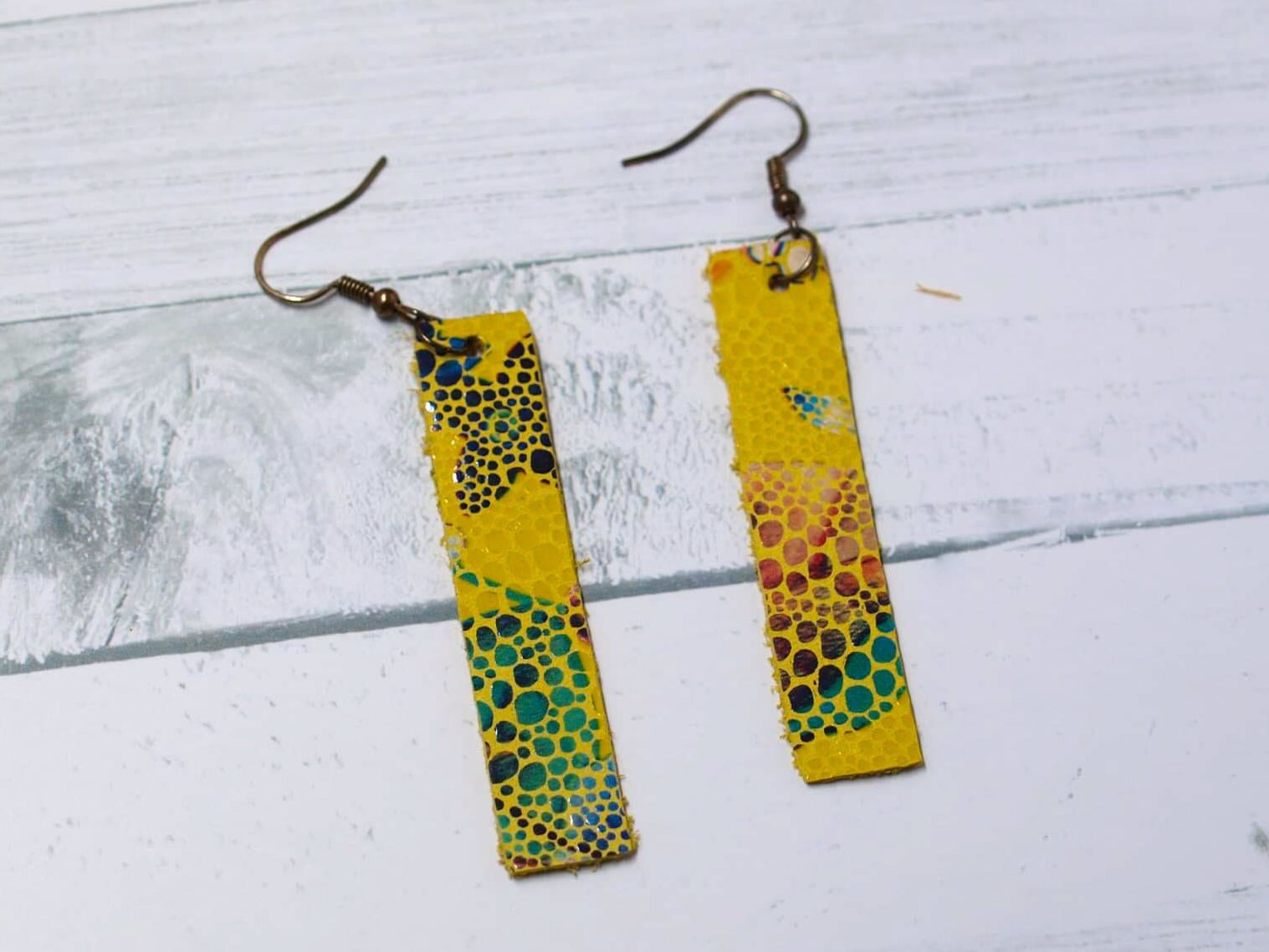 Yellow Flower Earrings, Yellow Leather Earrings, Floral Jewelry Earrings, Boho Jewelry Earrings, Floral Gifts for Her