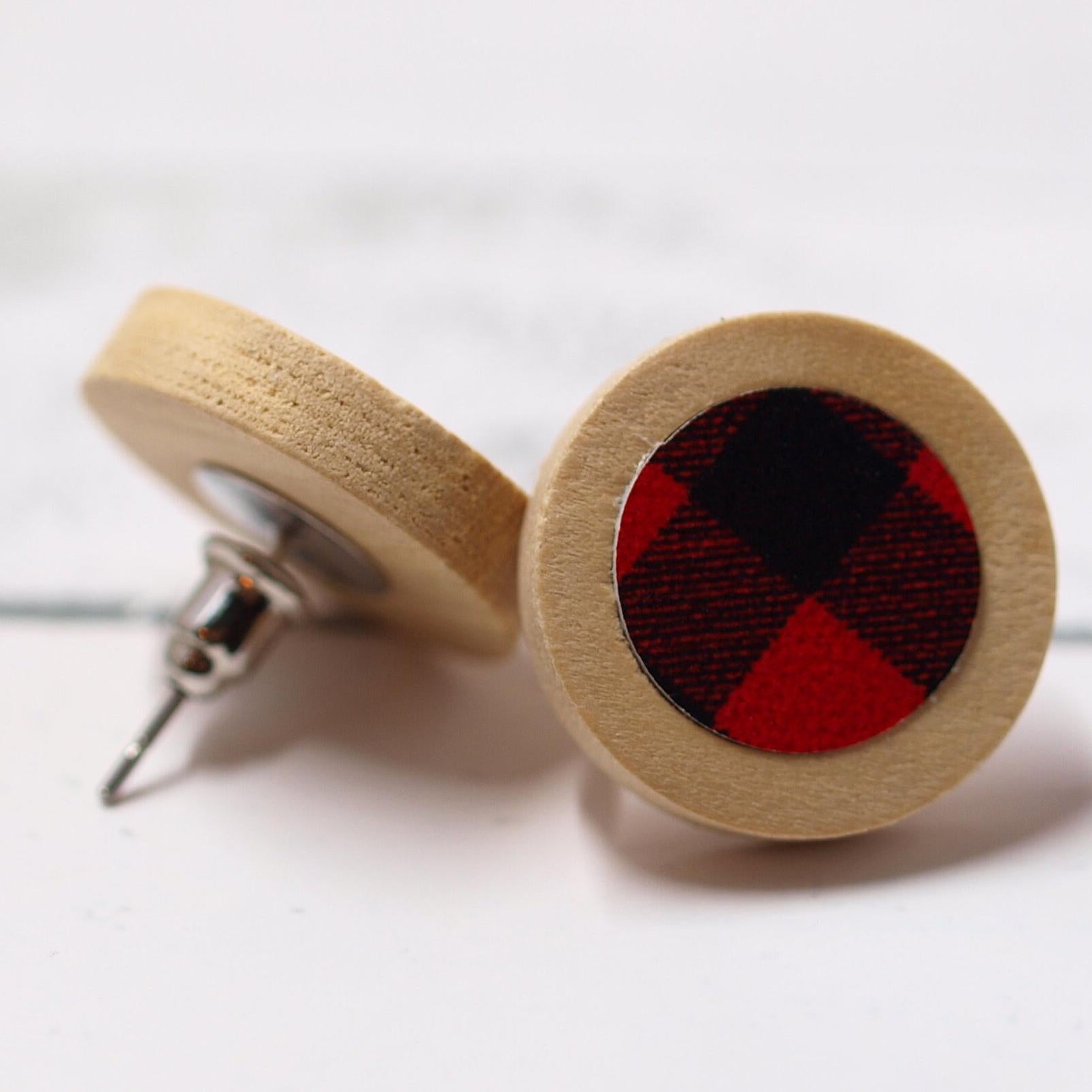 Buffalo Plaid Christmas Earrings, Buffalo Plaid Jewelry, Lumberjack Earrings, Gingham Earrings, Lumberjack Gifts for Women