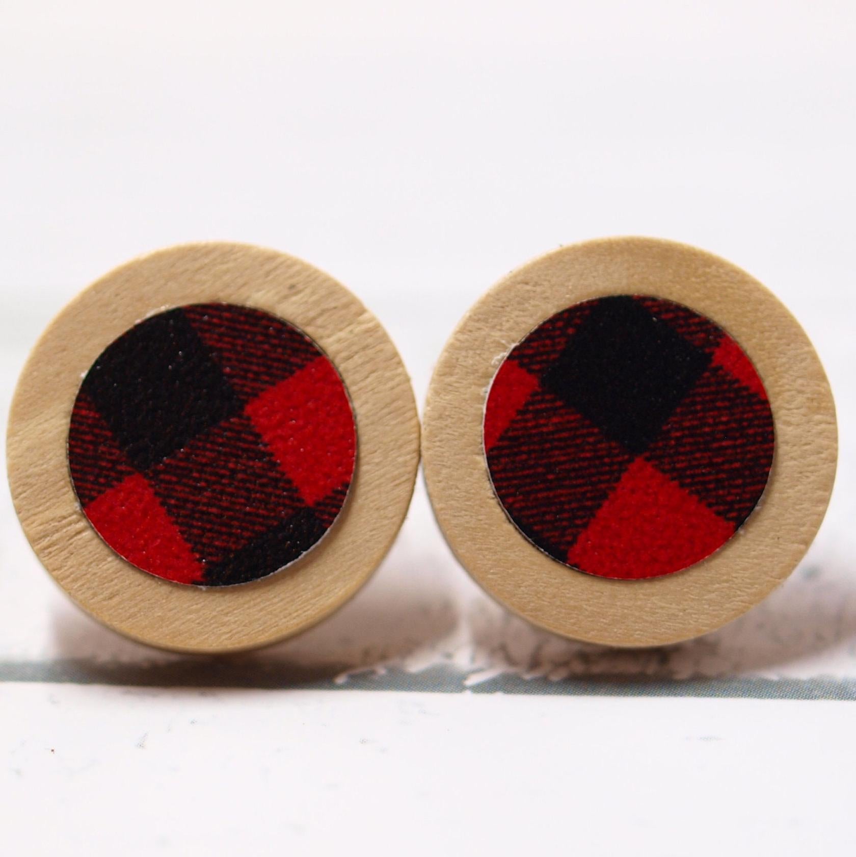 Buffalo Plaid Christmas Earrings, Buffalo Plaid Jewelry, Lumberjack Earrings, Gingham Earrings, Lumberjack Gifts for Women
